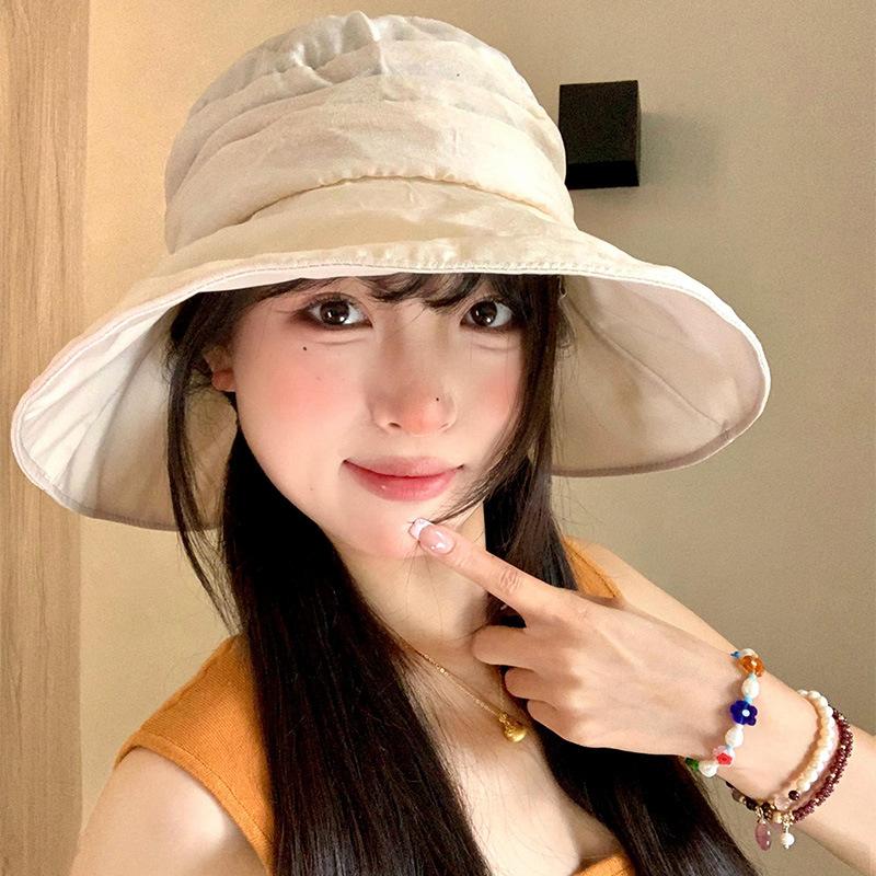 Quick-drying Bucket Hat Women's Spring and Summer Thin Breathable Big Brim Basin Hat Outdoor Travel Shading Sun Protection Hat