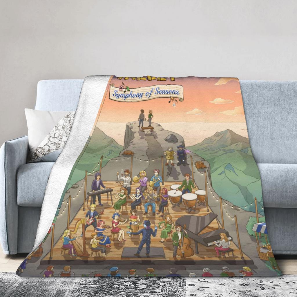 Stardew Valley Greenhouse Flannel Blankets Winter  Soft Throw Blanket for Kids Adult Couch Chair Aesthetic Bedspread Sofa Cover