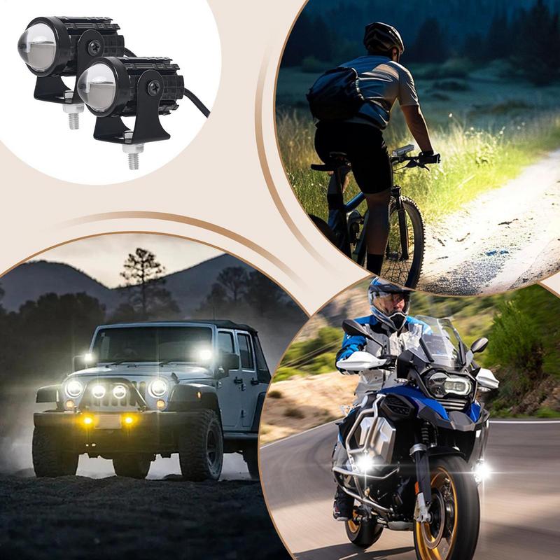 Motorcycle Head Light Waterproof Cycling Lamp Motorbike LED Long Light For Rider Night Riding ATV Dark Road Commuting Nighttime