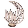 Wood Moon Ornaments Eid Mubarak Moon Decoration Enhances Festival Ambient for Home Restaurant CafeJM00454