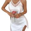 European & American Lace Backless Ice Silk Women's Nightgown - Sexy Summer Homewear Pajamas