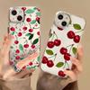 Fashion Cherry Bow Pattern Phone Case For Google Pixel 10 9 8 7 8A 9A XL Pro 4G 5G Transparent Soft Silicone TPU Back Cover