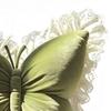 Butterfly Shape Throw Pillow Velvet Butterfly Pillow with Lace Trim Decorative Pillow for Sofa Couch Bedroom Office Decor