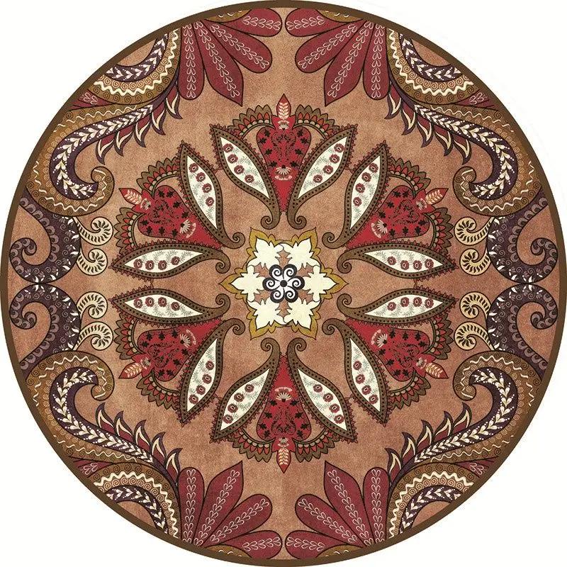 American Ethnic Bohemian Round Carpet Living Room Bedroom Decorate Coffee Table Rug Hanging Basket Computer Swivel Chair Mat