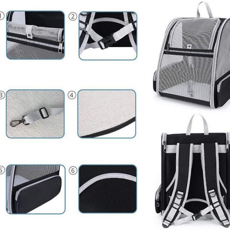 Portable Cat Carrier Backpack Travel - Large Capacity Oxford Fabric Pet With Ventilation Suitable Cats Small