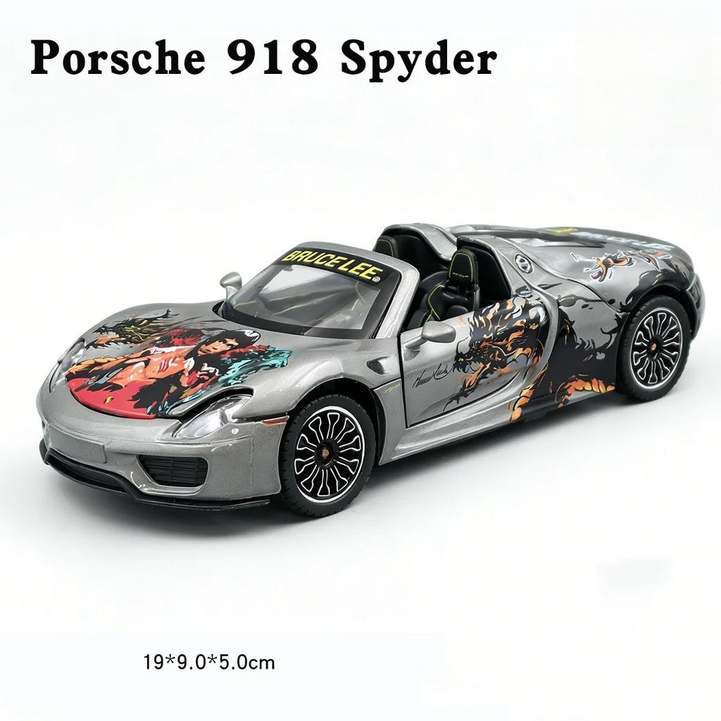 NEW 1/24 Porsche 918 Spyder Supercar Lee Alloy Model Car Toy Diecasts Casting Sound and Light Car Toys for Children Vehicle