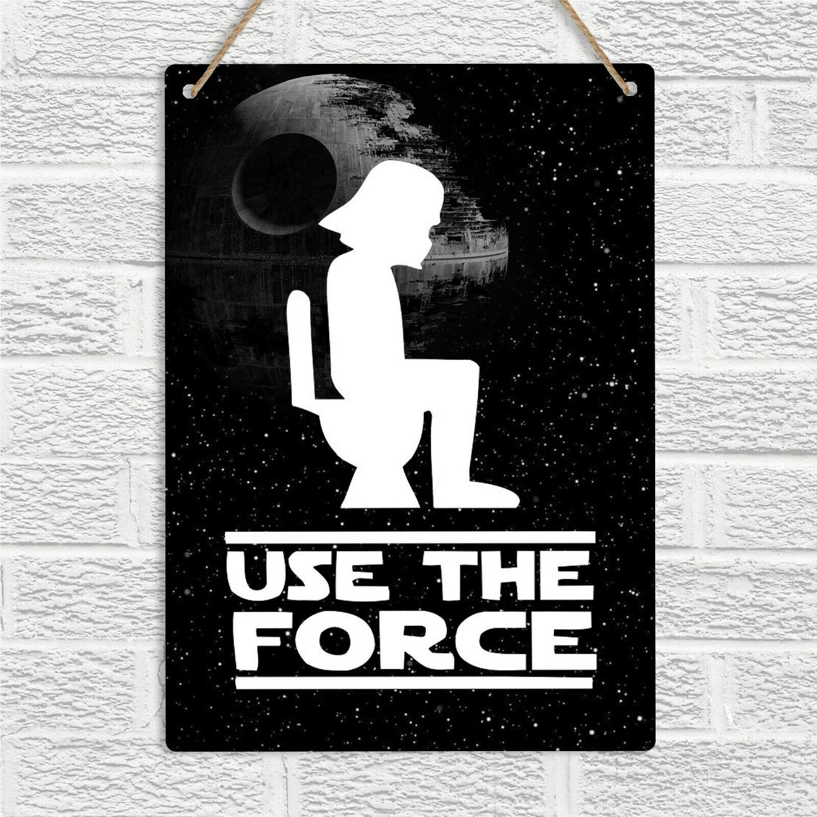 

New Tin Sign Vintage Retro Signs Use The Force Funny Wc Toilet Restroom Home Bar Club Hotel Outdoor Street Garage Metal Si 20x30cm（7.8x11.8inch）