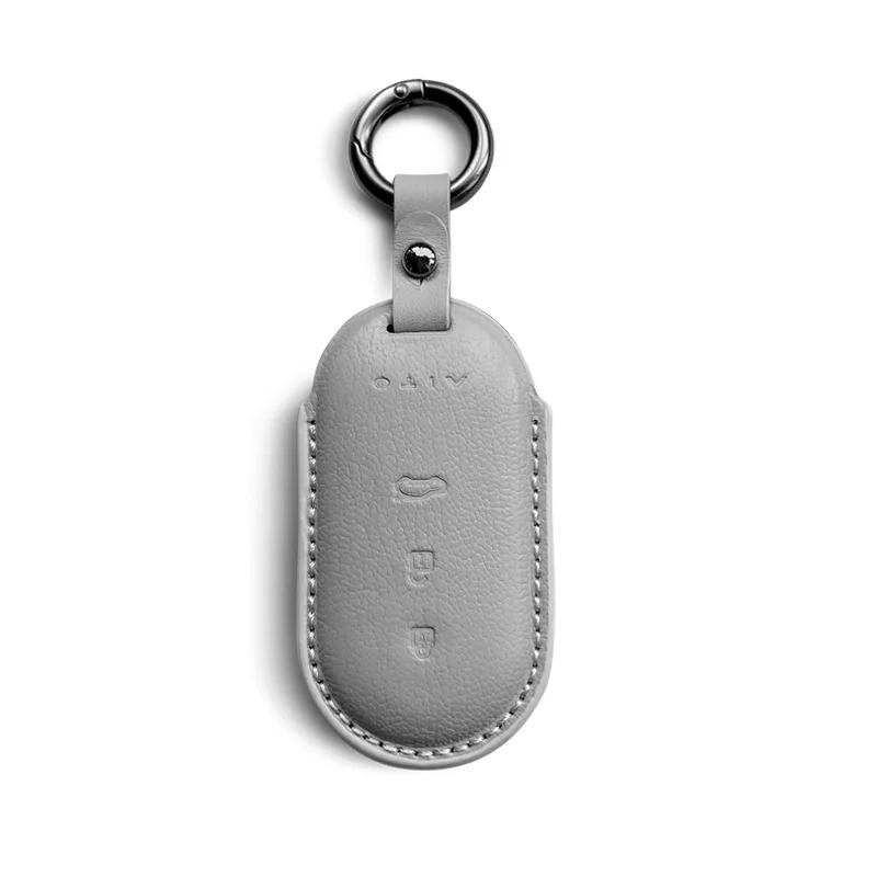 For AITO M9/M8 key set leather M5/M7 car key case buckle,New leather keycase