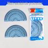 Transparent Semi-Circular Protractor & 10cm Ruler Combo for Students - Dual Angle Measuring Stationery