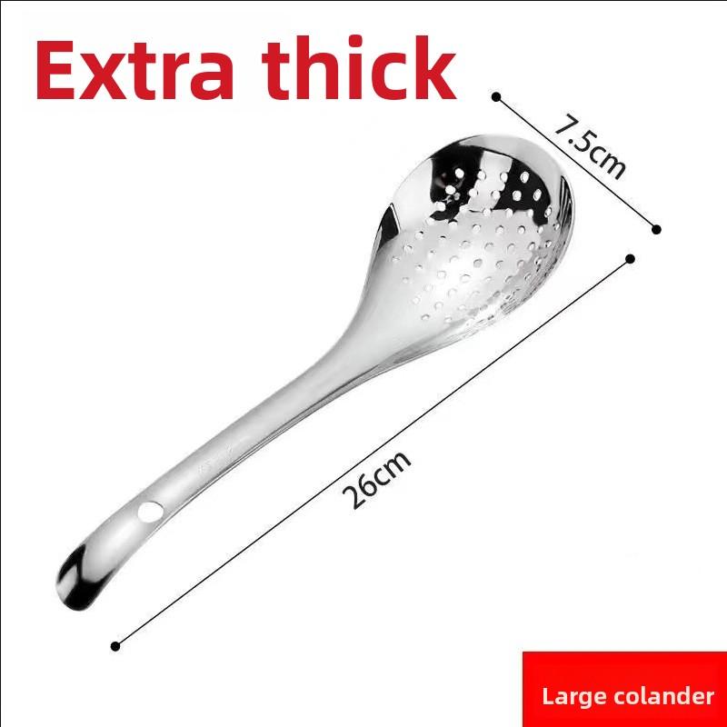 1PC Slotted Spoon Stainless Steel Slotted Spoon Household Kitchen Strainer for Noodles Dumplings Fried Food Drain Skimmer Ladle