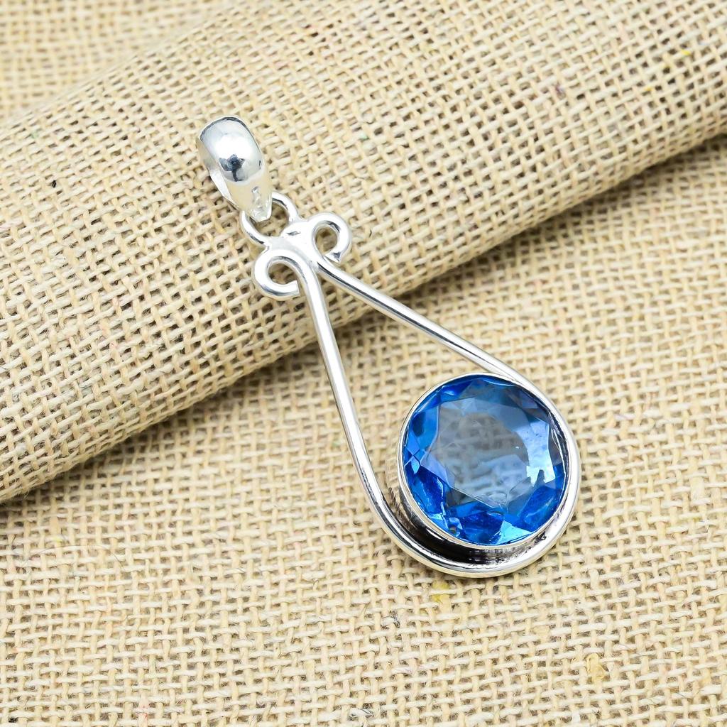 Tanzanite Gemstone Handmade Solid 925 Sterling Silver Jewelry Anniversary  Pendant For Her