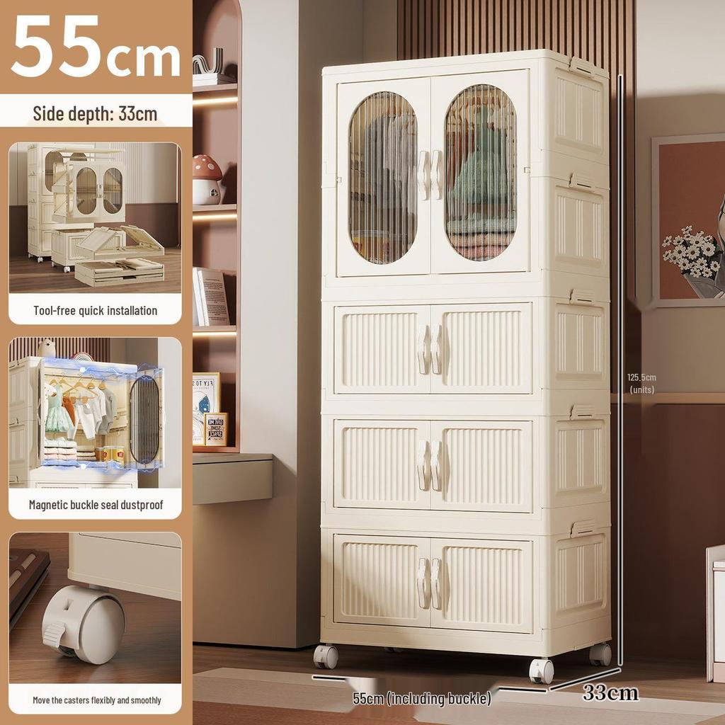 Foldable Plastic Wardrobe & Organizer for Baby and Children's Clothes