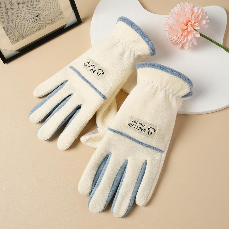 Warm Fleece Lined Touchscreen Gloves Outdoor Cycling Hiking Running Winter Use Unisex One Size
