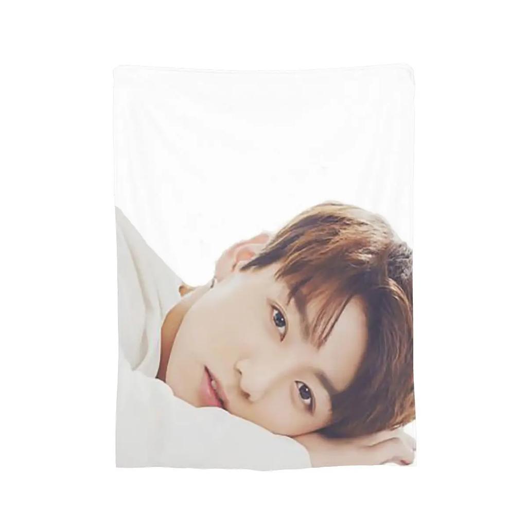 Jungkook Blankets Soft Warm Flannel Throw Blanket Plush for Bed Living Room Picnic Travel Home Sofa
