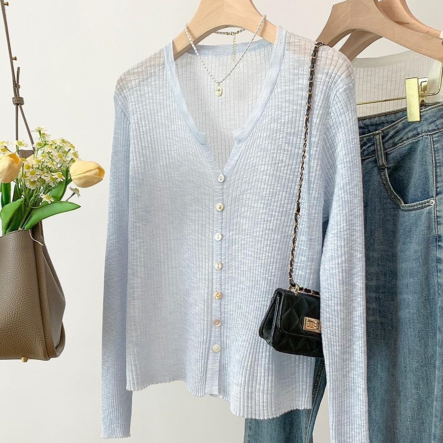 Bamboo Linen Sun Protection Cardigan - 2026 Summer Lightweight Knit for Women