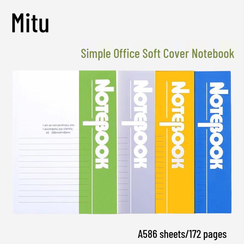 Milin A5 Softcover Wire-Bound Business Notebooks, 10-Pack