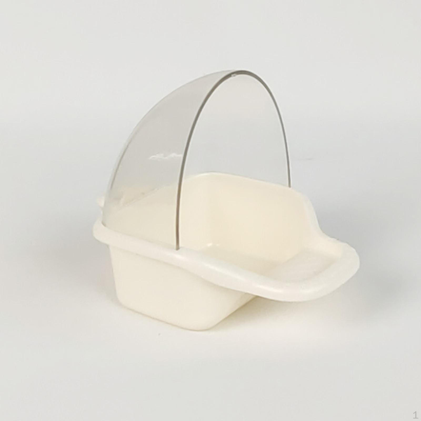 

Кормушка для птиц, аксессуар для клетки, полузакрытая подвесная коробка, чашка, для корелл, волнистых попугайчиков, жемчужных бежевый