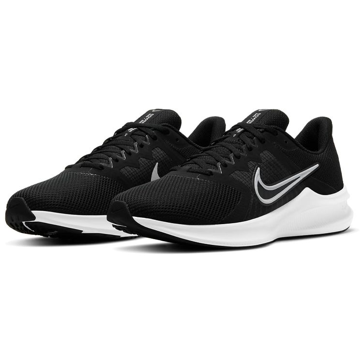 Nike Downshifter 11 Black White Men Sneakers Dark-Smoke-Grey CW3411-006