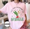 Women Tinkerbell Christmas TShirt Christmas Party Tee Very Merry Christmas Shirt Disneyland Family Gift Oversized