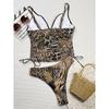 New Sexy Leopard V Neck Bikini Female Swimsuit Women Swimwear Two-pieces Bikini Set Bather Bathing Suit Swim