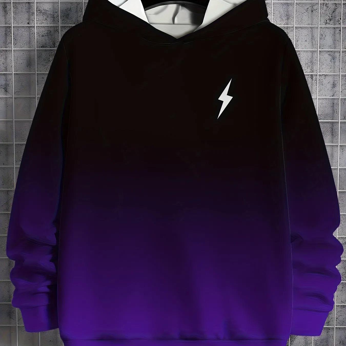 Мужской повседневный свитер с капюшоном с 3D-узором в виде алфавита — фото 7