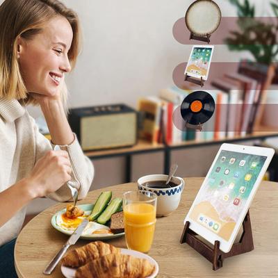 Display Stand Vintage L-shaped Wooden Plate Stand Multi-Purpose Picture Display Holder for Home Decoration