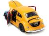 JADA TOYS Sesame Street Oscar Figure Volkswagen Beetle 1959 Hollywood Ride Sesame Street Beetle with Oscar 32801 1/24 & [Used]