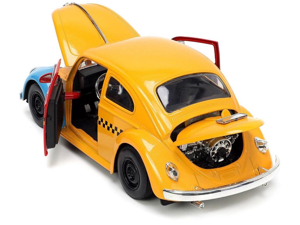 JADA TOYS Sesame Street Oscar Figure Volkswagen Beetle 1959 Hollywood Ride Sesame Street Beetle with Oscar 32801 1/24 & [Used]