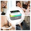 Alarm Clock Wireless Charger Ambient Lighting Speaker Digital Wireless Charging Speaker For Bedside Bedroom Night Time Home