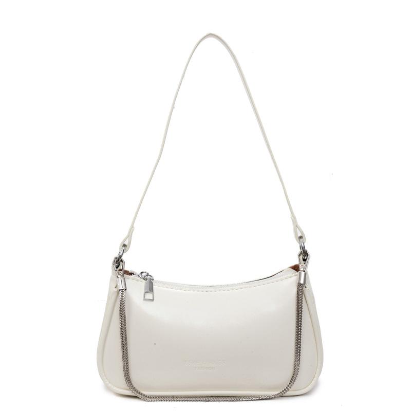 

Ретро тренд сумка подмышку женская 2025 лето новая однотонная универсальная сумка через плечо на цепочке, сумка-мессенджер, сумка-пельмень для поездок 23*6*12