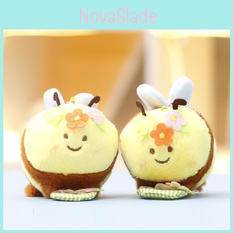 Bee Plush Keychain With Soft Short Plush For Backpack Decor And Gift For Kids