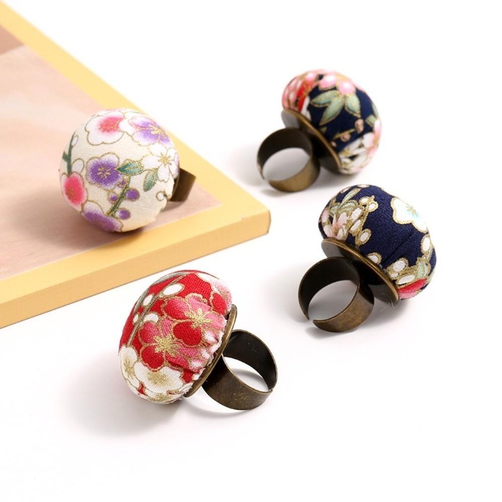 DIY Sewing Needle Cushion Handmade Pin Holder Retro Finger Ring Pincushion  Sewing Quilting Handy