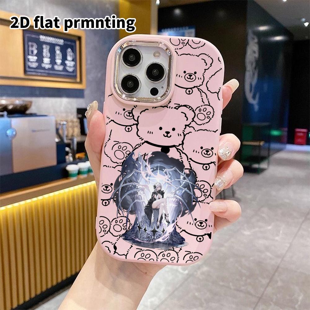 Phone Case: 2D Flat Design Suitable for iPhone 18 17 16 15 14 13 Pro Protective Case, Couple Style, White-haired Girl, Christmas and Halloween Gift