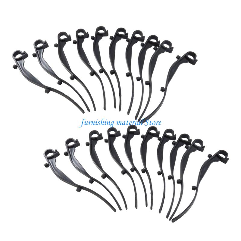Y5GD 20Pcs Gutter Brush Clamps Gutter Mesh Clips Anchors Plastic Outdoor Gutter Filter Clips for Yard Garden Garden