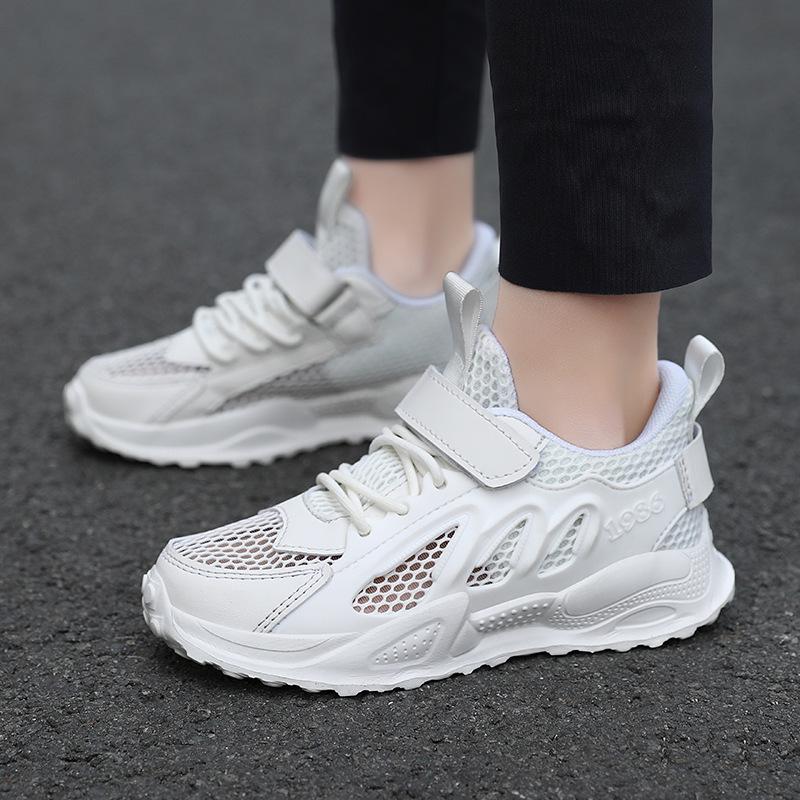 Running shoes new non-slip 2025 fashion single net male and female students girls sports shoes breathable primary school students summer