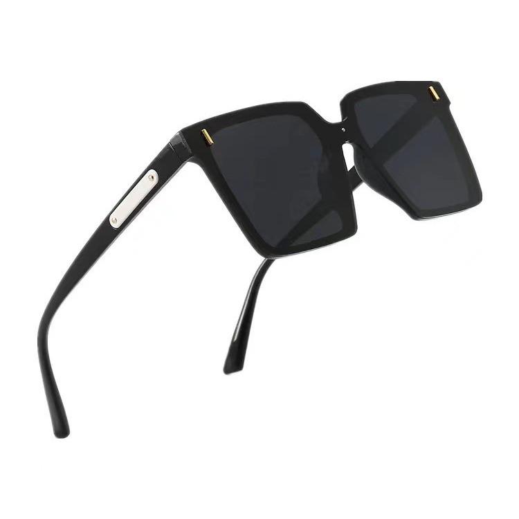 Unisex Trendy Large Frame Anti-UV Sunglasses - Popular Douyin Style
