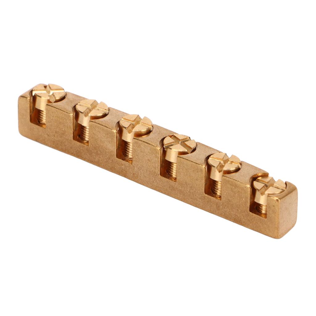 Guitar Nut 6 String Brass Adjustable Instrument Accessory Replacement Part for Bass