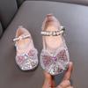 Herbst-Neustil damenhafte Baby-Mädchen-Mädchen-Prinzessin Strass-Flats, Lederschuhe, Tanzaufführungsschuhe