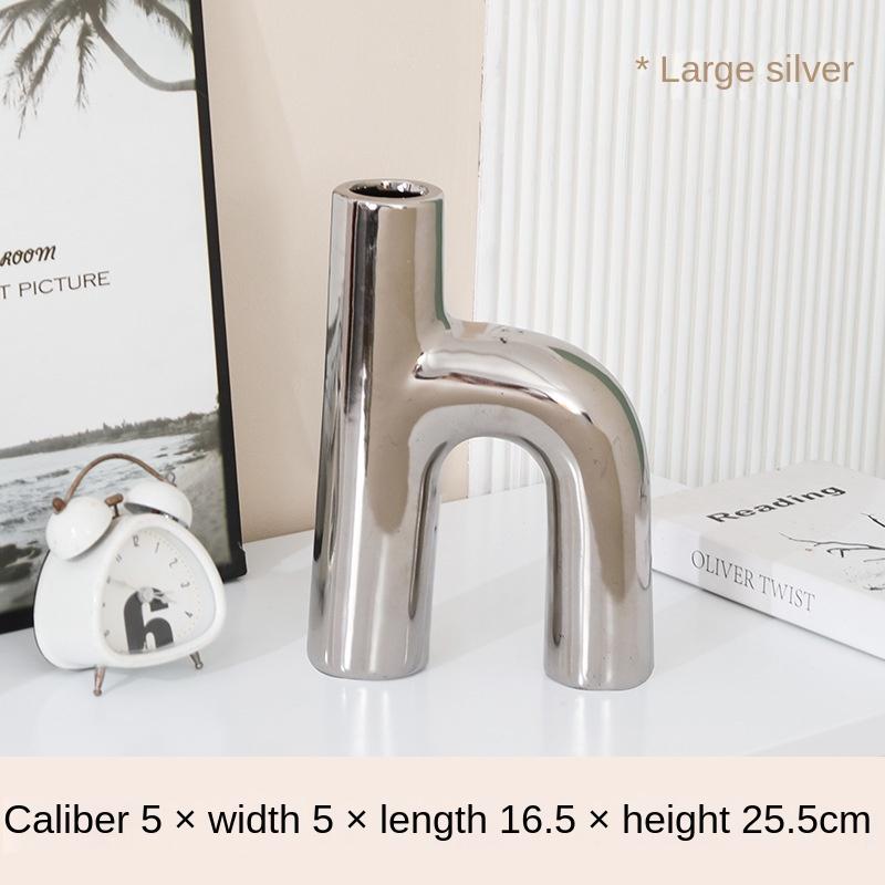 Nepravidelné ins kreativní ornamenty abecedy Keramická váza Domácí měkká dekorace moderní dekorace váza jednoduchá dekorace do pokoje