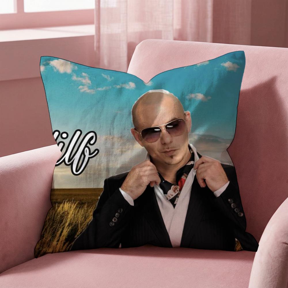 Mr Worldwide P-Pitbull Cushion Cover Multi-Scene Pillow Cover for Home & Car - Reversible, Soft & Durable for Daily Use 30cmx30cm