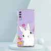 Cute Colorful Rabbit Case For Samsung A16 A14 A12 A22 A32 5G A34 A42 A52 A54 A50 A70 A30 A40 A20E A10S A20S A02S A04S A06 Cover