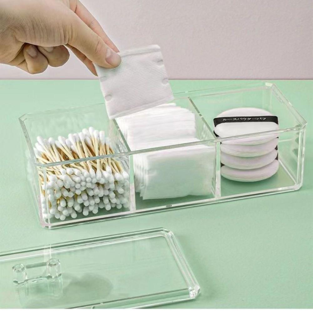 Transparent Cosmetic Storage Box Multi Grid Multi-Functional Makeup Brush Organizer Dust-Proof Clear Makeup Organizer