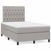 VidaXL Slatted Bed Base with Mattress and LED, Upholstered Bed, Double Bed, Adult Bedroom Interior Bed, 3270218