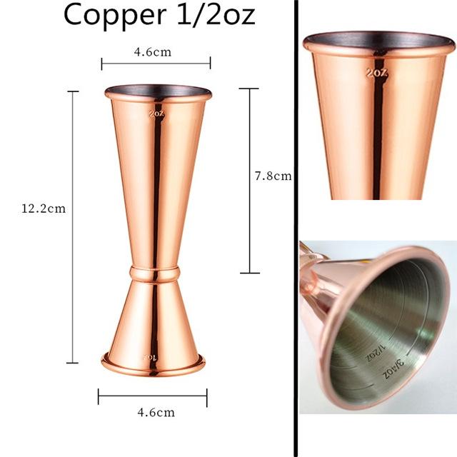 Double-Headed Indian Wine and Cocktail Jigger, 30/60 Oz Measuring Cup