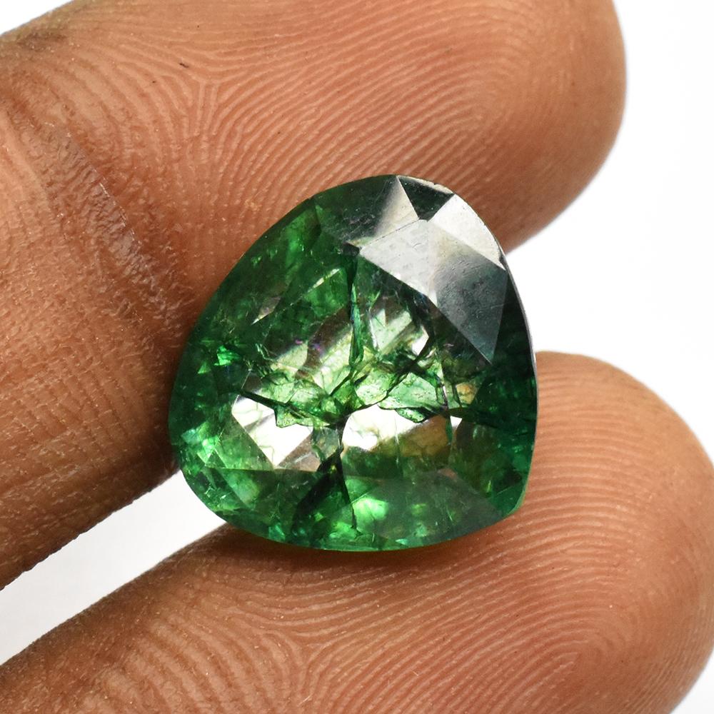 8.65 Ct CERTIFIED Natural Green Emerald Pear Cut Loose Gemstone Best For Gift
