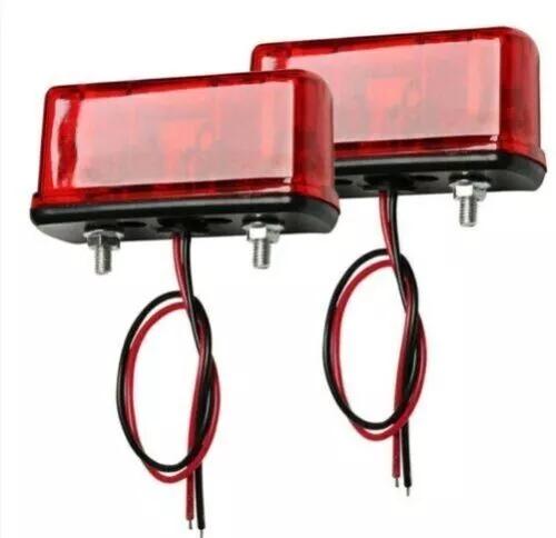 

2PCS 12V 24V LED License Number Plate Light Tail Signal Lamp Universal For Truck Trailer Van Bus