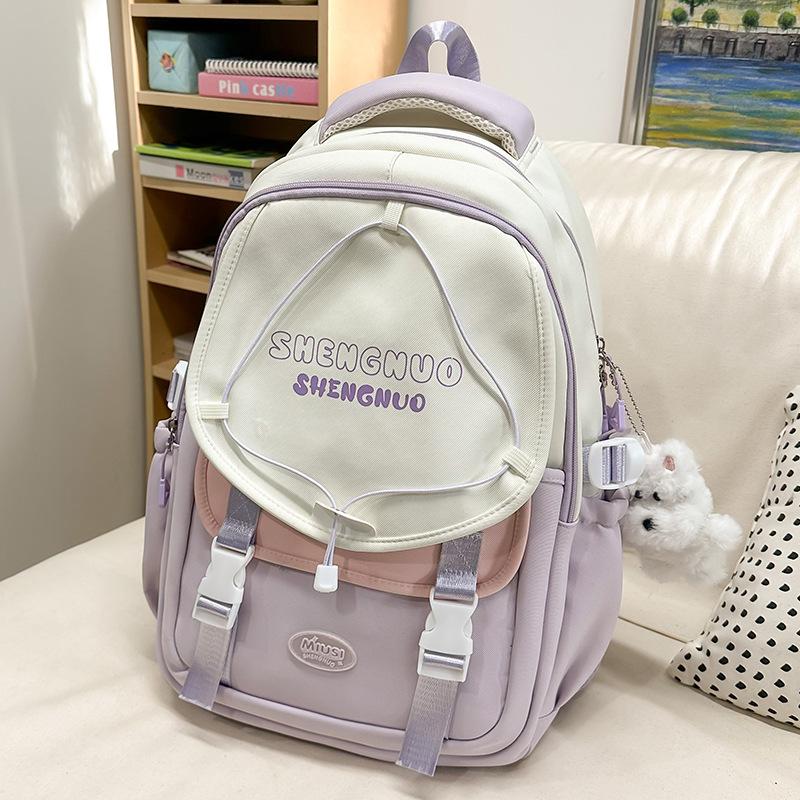 Children's school bag Elementary school girl Junior high school student High school cute girl tutoring bag Backpack fashion backpack