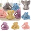 Cute Elephant Stuffed Plush Pillow Doll Back Cushion Home Decor Kids Gift Toy