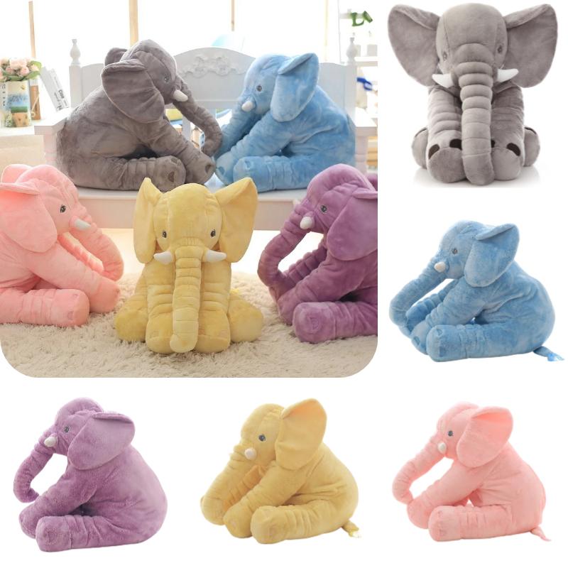 Cute Elephant Stuffed Plush Pillow Doll Back Cushion Home Decor Kids Gift Toy