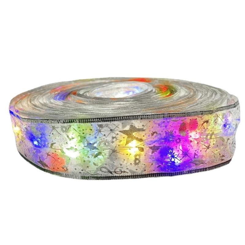 Create Atmosphere with Christmas Ribbon Lights for Party Decorations Indoor Outdoor Garden Decoration Supply